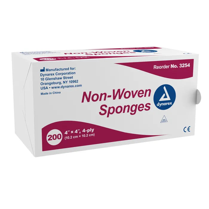 Non-Woven Sponges - 4" x 4" Non-Sterile - Case of 2,000