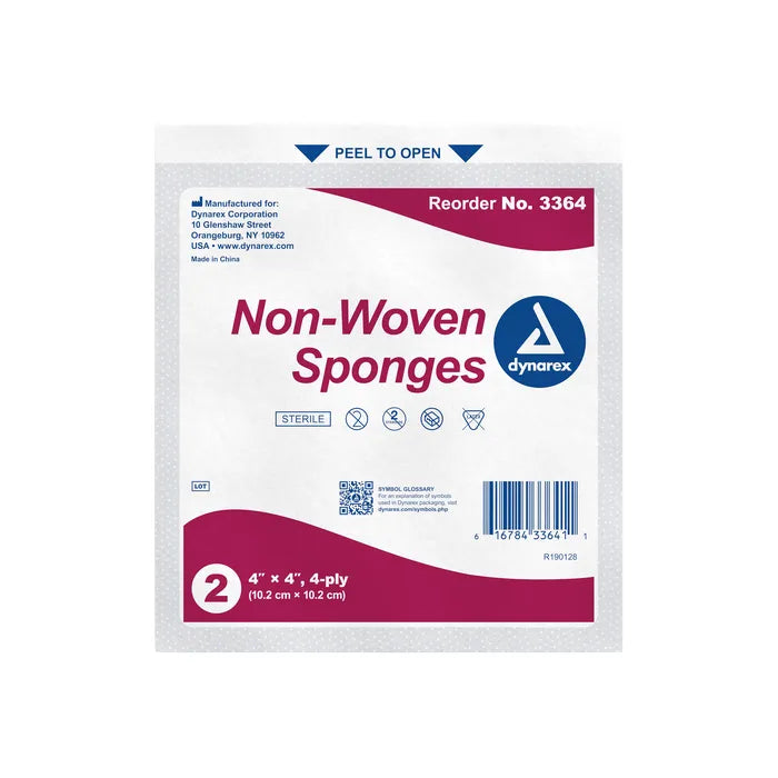 Non-Woven Sponges - 4" x 4" Sterile - Case of 600